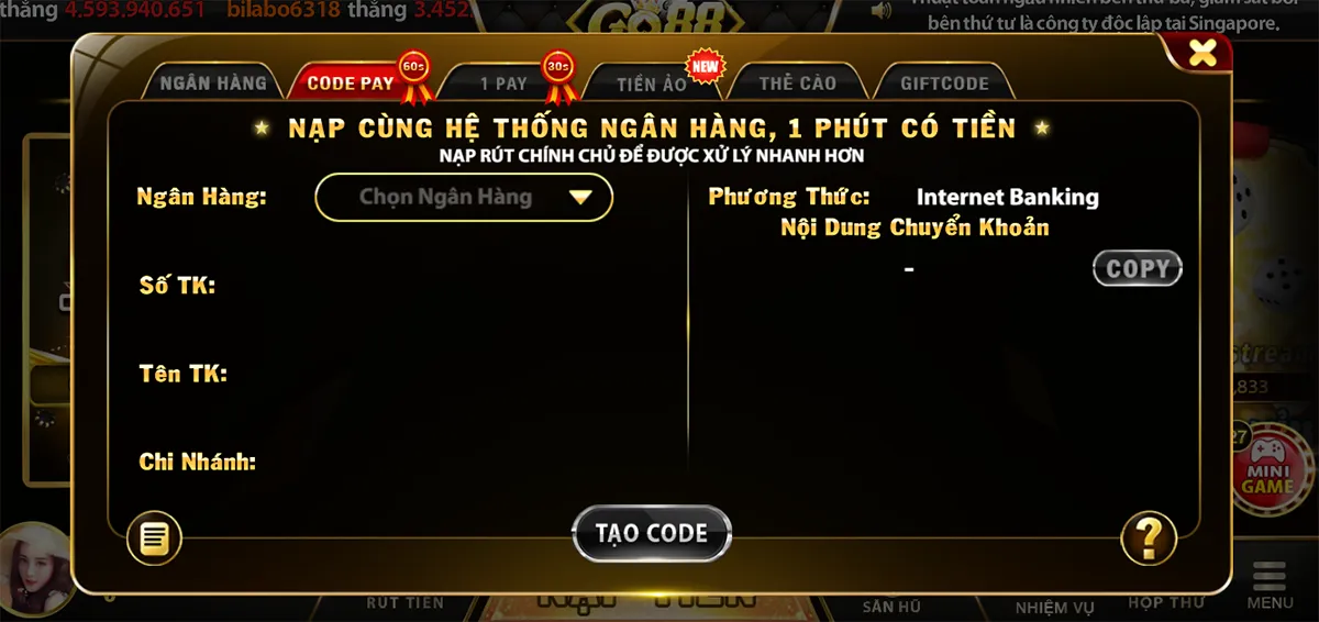 Cách thức đăng ký và tạo tài khoản game đổi thưởng