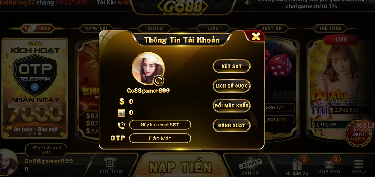 Hỗ trợ các vấn đề liên quan đến thông tin user tại game đổi thưởng